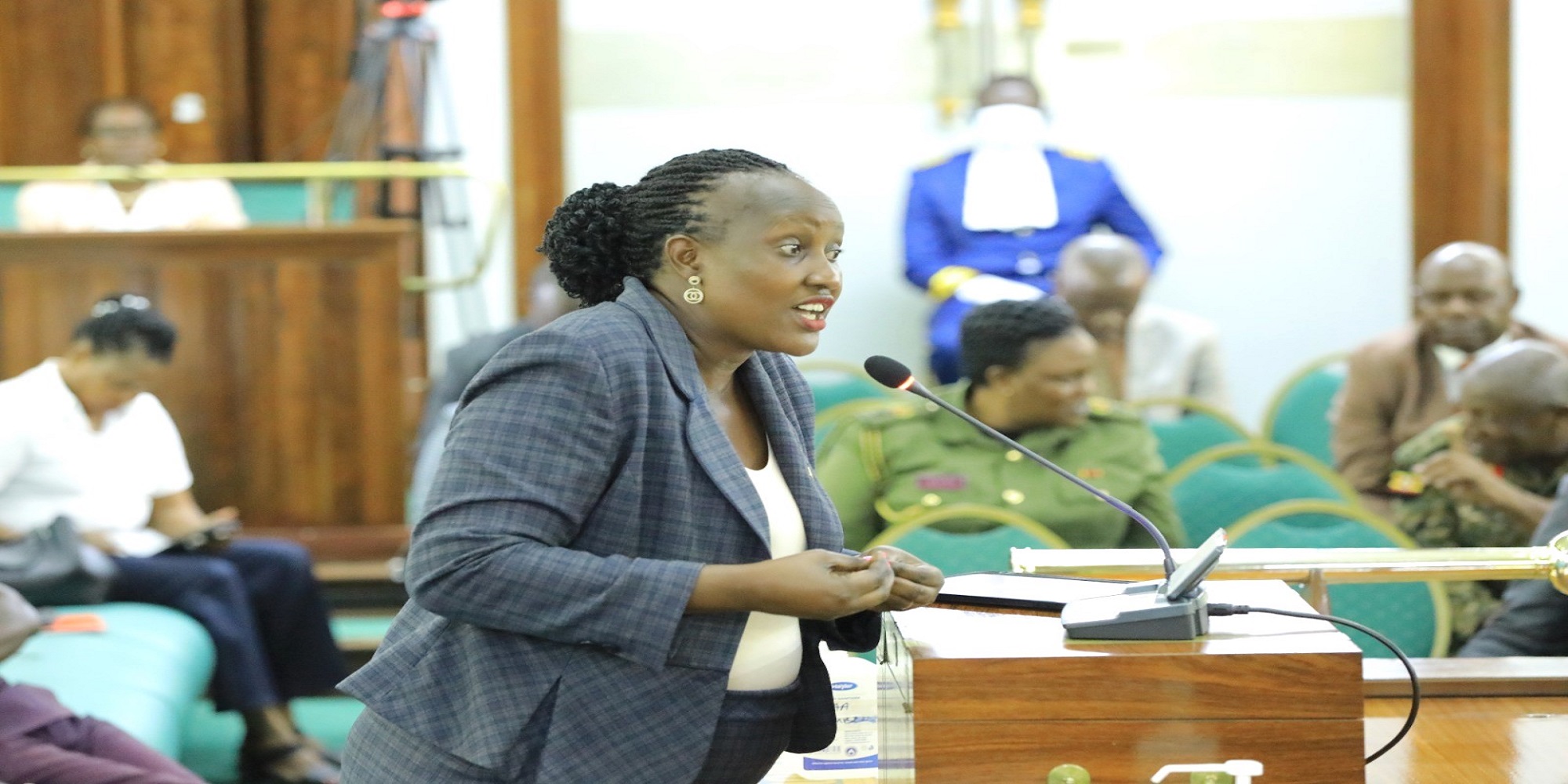 Hon. Betty Naluyima debating the education committee reports